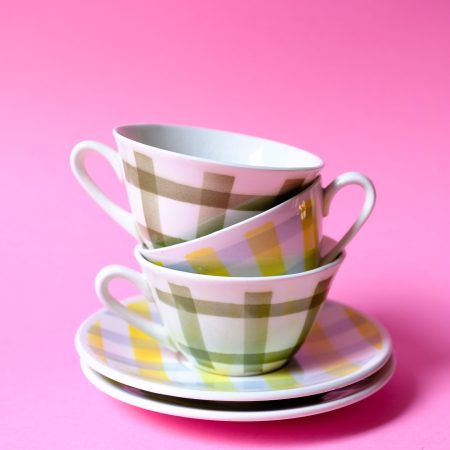 Tasses à carreaux